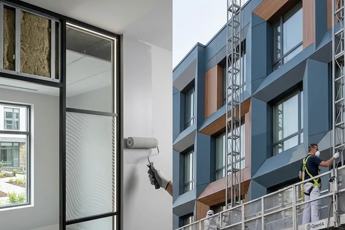 Interior wall painting and exterior facade painting